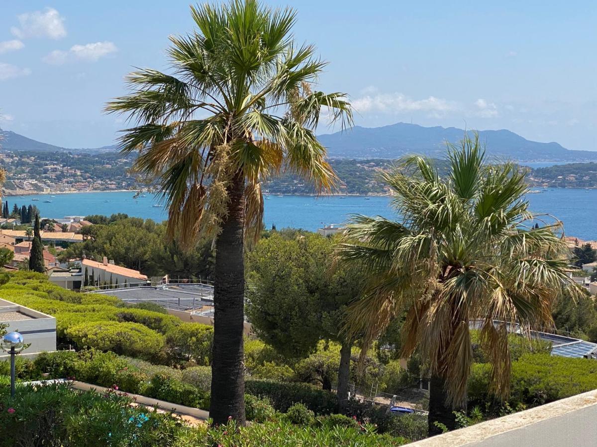 Superbe T2 44M2 - Grande Terrasse Vue Mer Panoramique Exceptionnelle Piscine - Parking Bandol Exteriör bild
