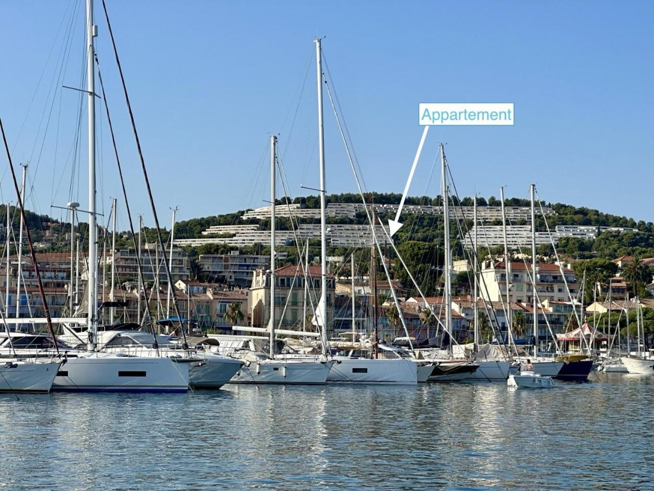 Superbe T2 44M2 - Grande Terrasse Vue Mer Panoramique Exceptionnelle Piscine - Parking Bandol Exteriör bild