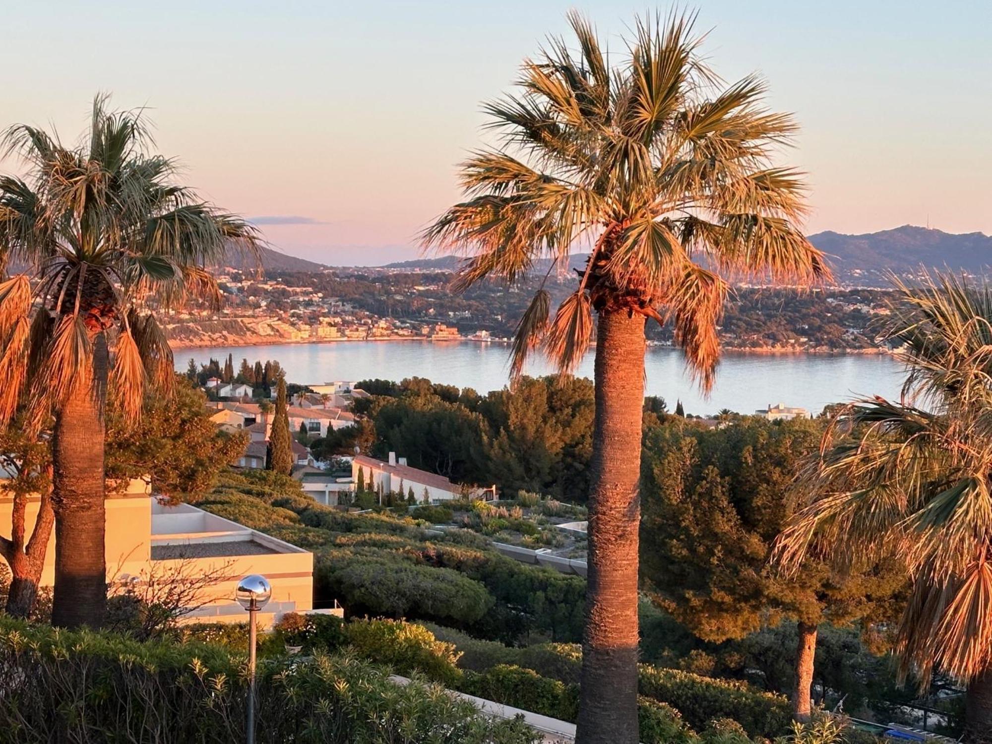 Superbe T2 44M2 - Grande Terrasse Vue Mer Panoramique Exceptionnelle Piscine - Parking Bandol Exteriör bild